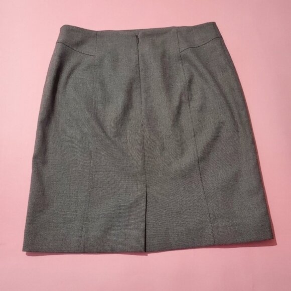 Halogen Grey Pencil Skirt Work Professional Basic - Picture 2 of 2